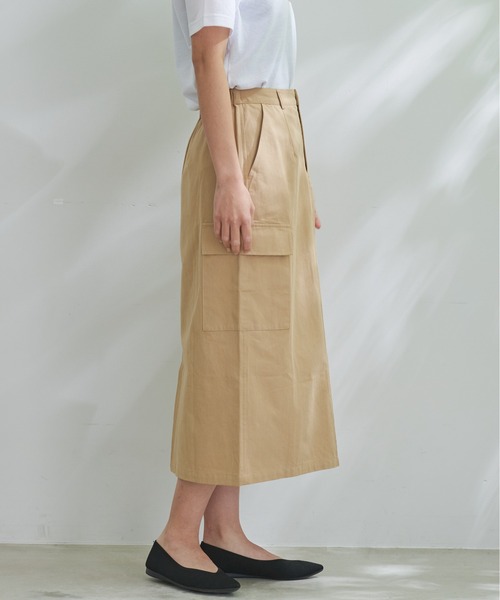 Arnold Palmer(アーノルドパーマー)の「コットン チノ カーゴ スカート(スカート・レディース・カーキ/ベージュ・S/M/L)」の10枚目の写真