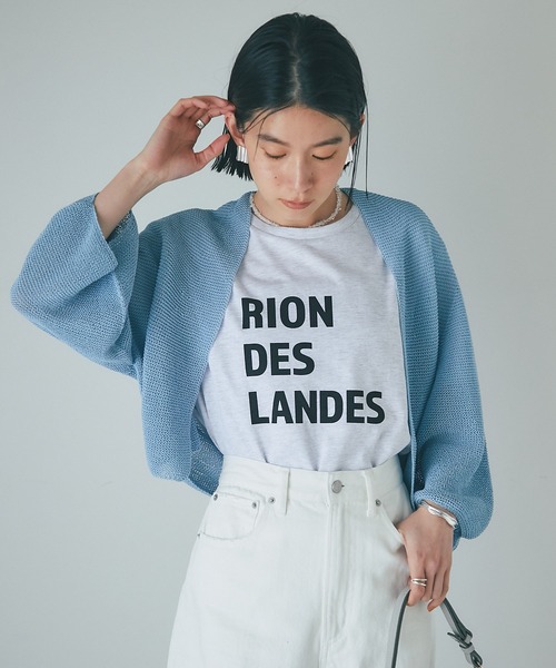 RIVE DROITE(リヴドロワ)の「イージーケア/ペーパーヤーントッパーカーディガン(カーディガン/ボレロ・レディース・ベージュ/サックスブルー/アイボリー・FREE)」の19枚目の写真