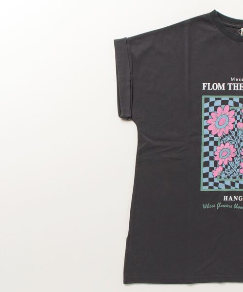 HANGTEN（ハンテン）の「【HANG TEN/ハンテン】FLOWER PT TEE（Tシャツ/カットソー・レディース・ホワイト/チャコールグレー・L/M）」の12枚目の写真