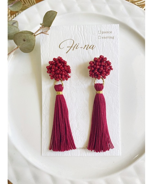 Honsny ラタンピアス レディース ステートメントタッセル織ボヘミアンイヤリング 軽量アクリルフープドロップダングルピアス レディース ガールズ 9組 籐 樹