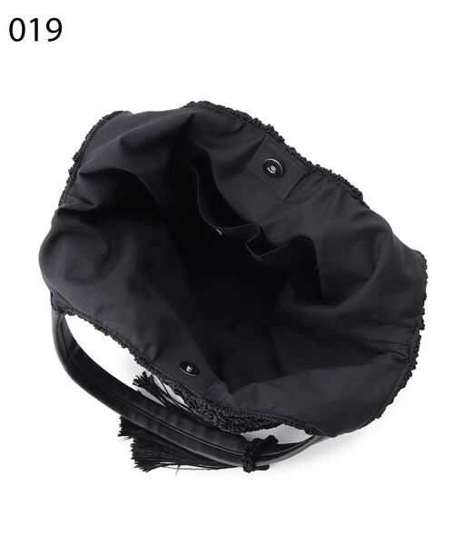 SHOO・LA・RUE（シューラルー）の「◆柄編みニットトート（トートバッグ・レディース・ブラック/グレー/サンドベージュ・00）」の9枚目の写真