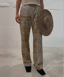 Ameri | LACE PAINTING STRAIGHT PANTS(その他パンツ)