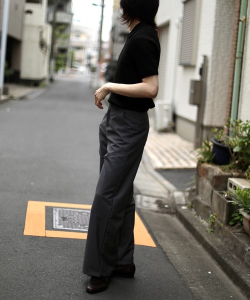 aimoha（アイモハ）の「aimoha　mensストライプシルエット　冷感半袖ニットポロシャツ (SS)（ポロシャツ・メンズ・ブラック/ブラウン/グリーン・LARGE/X-LARGE/MEDIUM）」の10枚目の写真