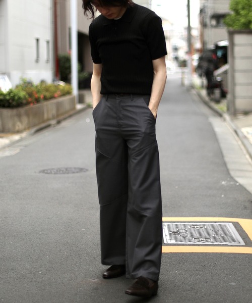 aimoha（アイモハ）の「aimoha　mensストライプシルエット　冷感半袖ニットポロシャツ (SS)（ポロシャツ・メンズ・ブラック/ブラウン/グリーン・LARGE/X-LARGE/MEDIUM）」の15枚目の写真