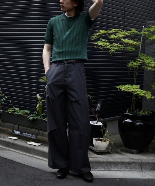aimoha（アイモハ）の「aimoha　mensストライプシルエット　冷感半袖ニットポロシャツ (SS)（ポロシャツ・メンズ・ブラック/ブラウン/グリーン・LARGE/X-LARGE/MEDIUM）」の20枚目の写真