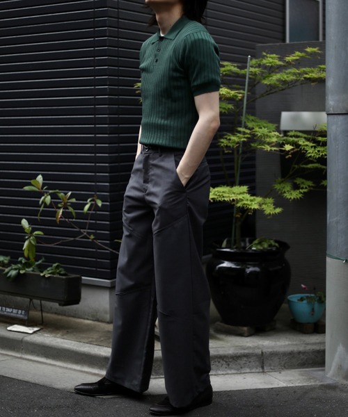 aimoha（アイモハ）の「aimoha　mensストライプシルエット　冷感半袖ニットポロシャツ (SS)（ポロシャツ・メンズ・ブラック/ブラウン/グリーン・LARGE/X-LARGE/MEDIUM）」の21枚目の写真