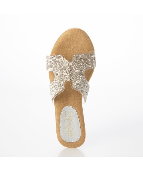 Realta（レアルタ）の「Realta(レアルタ)らくふわやわらかソールビジューウェッジサンダル（サンダル・レディース・シルバー/ブラック/ピンク・LL/M/S/L）」の17枚目の写真