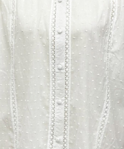 DAY CLOSET（デイ クローゼット）の「レディース 長袖コットンライクプチハイネックシャツ（シャツ/ブラウス・レディース・ホワイト・ONE SIZE）」の6枚目の写真