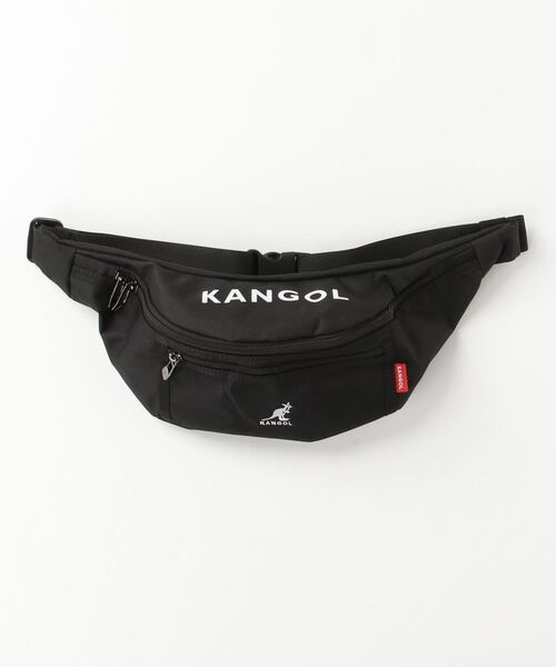 KANGOL（カンゴール）の「【KANGOL】ウエストバッグ KGSA-BG00070（ボディバッグ/ウエストポーチ・メンズ・ブラック/ブラック系その他2/グレー・FREE）」の2枚目の写真