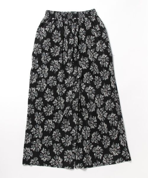 HONEYSUCKLE ROSE（ハニーサックルローズ）の「【接触冷感】【HONEYSUCKLE ROSE】サラサラ柄プリーツパンツ（その他パンツ・レディース・ブラック×ホワイト/ホワイト×カーキブラウン/チャコールグレー×ブラック/ベージュ・M-L）」の5枚目の写真
