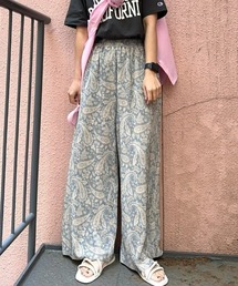 HONEYSUCKLE ROSE | 【接触冷感】【HONEYSUCKLE ROSE】サラサラ柄プリーツパンツ(その他パンツ)