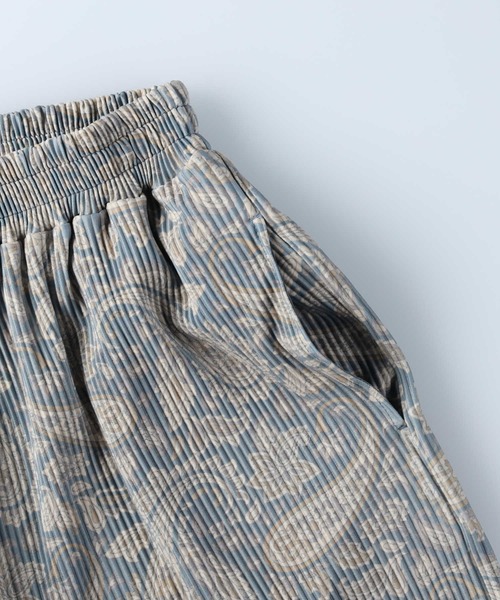 HONEYSUCKLE ROSE（ハニーサックルローズ）の「【接触冷感】【HONEYSUCKLE ROSE】サラサラ柄プリーツパンツ（その他パンツ・レディース・ブラック×ホワイト/ホワイト×カーキブラウン/チャコールグレー×ブラック/ベージュ・M-L）」の16枚目の写真