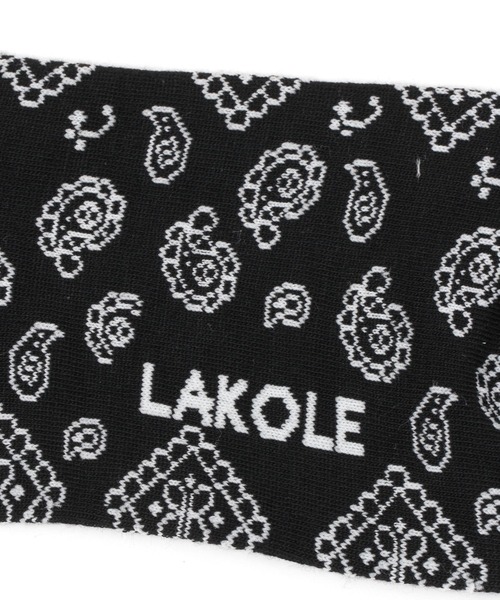 LAKOLE(ラコレ)の「TCペイズリーソックス / 266934(ソックス/靴下・メンズ・ホワイト/ベージュ/ネイビー/ブラック/ダークオリーブ・FREE)」の7枚目の写真