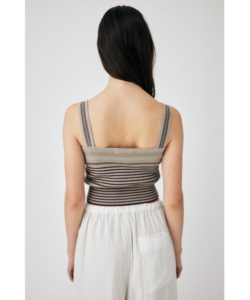 MOUSSY（マウジー）の「STRAP BUTTON BORDER タンクトップ（タンクトップ・レディース・オレンジ/アイボリー/グレー・FREE）」の7枚目の写真