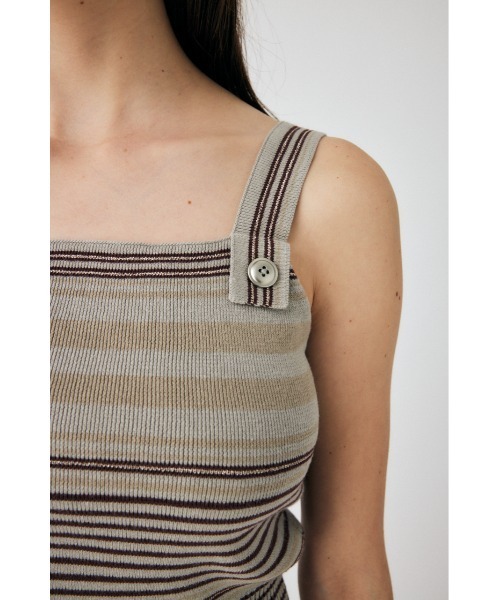 MOUSSY（マウジー）の「STRAP BUTTON BORDER タンクトップ（タンクトップ・レディース・オレンジ/アイボリー/グレー・FREE）」の8枚目の写真