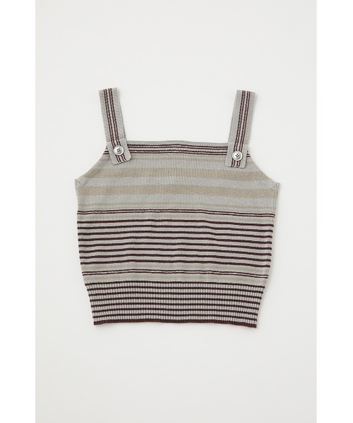 MOUSSY（マウジー）の「STRAP BUTTON BORDER タンクトップ（タンクトップ・レディース・オレンジ/アイボリー/グレー・FREE）」の10枚目の写真