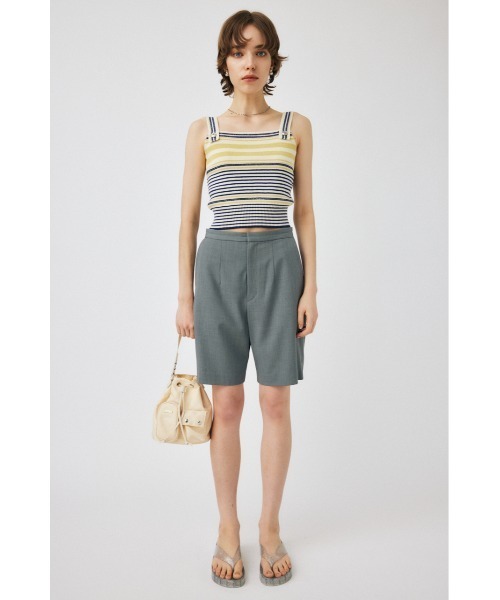 MOUSSY（マウジー）の「STRAP BUTTON BORDER タンクトップ（タンクトップ・レディース・オレンジ/アイボリー/グレー・FREE）」の11枚目の写真