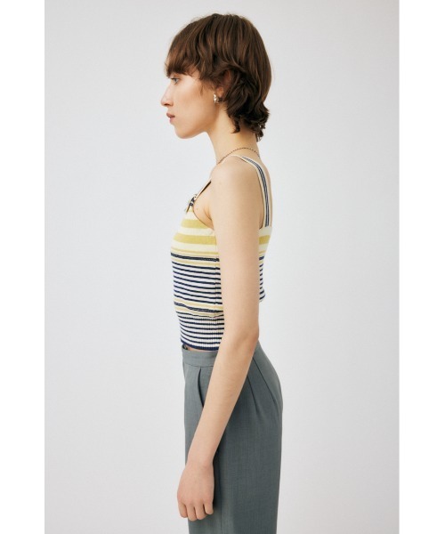 MOUSSY（マウジー）の「STRAP BUTTON BORDER タンクトップ（タンクトップ・レディース・オレンジ/アイボリー/グレー・FREE）」の13枚目の写真