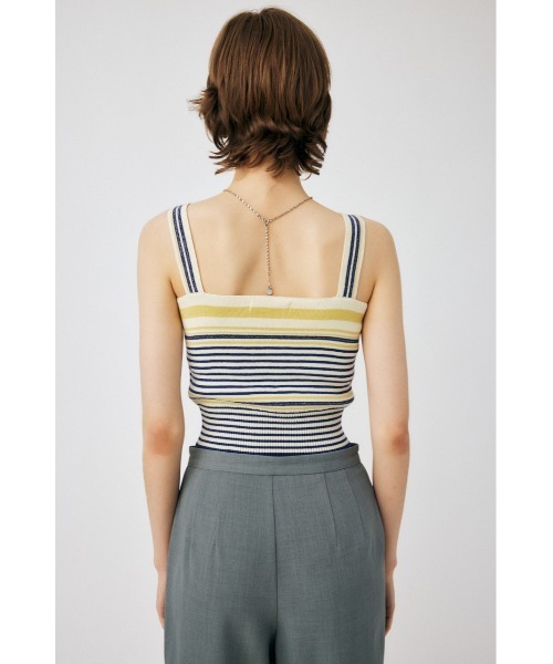 MOUSSY（マウジー）の「STRAP BUTTON BORDER タンクトップ（タンクトップ・レディース・オレンジ/アイボリー/グレー・FREE）」の14枚目の写真