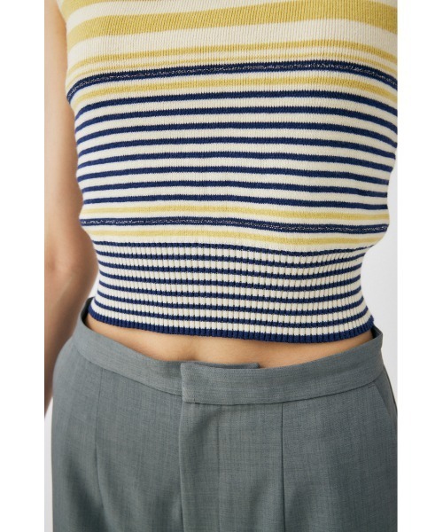 MOUSSY（マウジー）の「STRAP BUTTON BORDER タンクトップ（タンクトップ・レディース・オレンジ/アイボリー/グレー・FREE）」の16枚目の写真