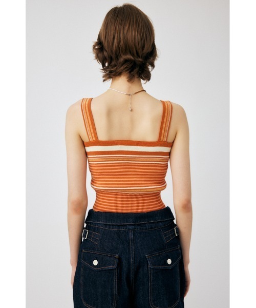 MOUSSY（マウジー）の「STRAP BUTTON BORDER タンクトップ（タンクトップ・レディース・オレンジ/アイボリー/グレー・FREE）」の21枚目の写真