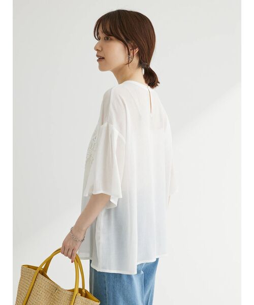 ELENCARE DUE（エレンカーレデュエ）の「・ELENCARE　DUE　ケミカルレースブラウス（シャツ/ブラウス・レディース・オフホワイト/ブルー/ブラック・FREE）」の9枚目の写真