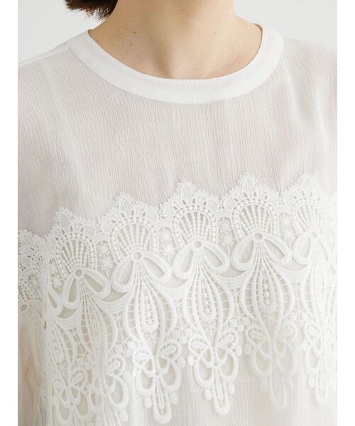 ELENCARE DUE（エレンカーレデュエ）の「・ELENCARE　DUE　ケミカルレースブラウス（シャツ/ブラウス・レディース・オフホワイト/ブルー/ブラック・FREE）」の11枚目の写真