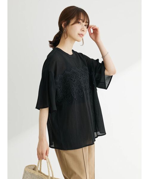 ELENCARE DUE（エレンカーレデュエ）の「・ELENCARE　DUE　ケミカルレースブラウス（シャツ/ブラウス・レディース・オフホワイト/ブルー/ブラック・FREE）」の16枚目の写真