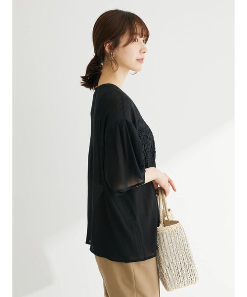 ELENCARE DUE（エレンカーレデュエ）の「・ELENCARE　DUE　ケミカルレースブラウス（シャツ/ブラウス・レディース・オフホワイト/ブルー/ブラック・FREE）」の17枚目の写真