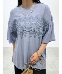 ・ELENCARE　DUE　ケミカルレースブラウス