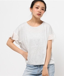 mystic | 袖ジョーゼットフリルティーシャツ(Tシャツ/カットソー)