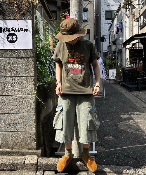 WudgeBoy（ワッジボーイ）の「WudgeBoy car pigment Tee（Tシャツ/カットソー・レディース・ブラック/カーキ・MEDIUM/LARGE）」の8枚目の写真