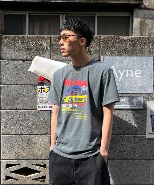 WudgeBoy（ワッジボーイ）の「WudgeBoy car pigment Tee（Tシャツ/カットソー・レディース・ブラック/カーキ・MEDIUM/LARGE）」の4枚目の写真