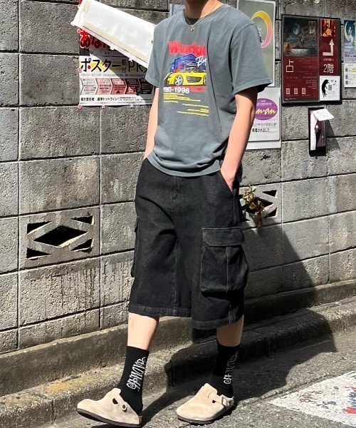 WudgeBoy（ワッジボーイ）の「WudgeBoy car pigment Tee（Tシャツ/カットソー・レディース・ブラック/カーキ・MEDIUM/LARGE）」の5枚目の写真