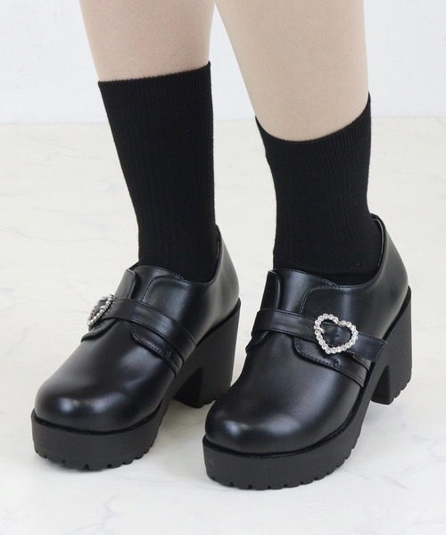 LOVEHUNTER(ラブハンター)の「LOVEHUNTER / 厚底ボリューミー ラク盛りパンプス スリッポン|約8cm厚底 美脚・脚長・軽量・韓国・地雷系・ゴスロリ対応 (1606)(1607)(1609)(1610)(スリッポン・レディース・ブラック系2/ブラック系3/ブラック系その他4/ブラック系その他2/ブラック系その他3/ブラック系その他/ブラック/ブラック系4・SS/S/M/L/LL)」の9枚目の写真