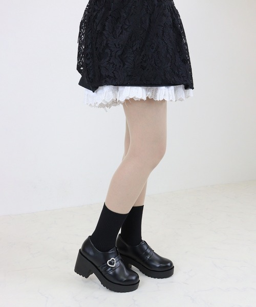 LOVEHUNTER(ラブハンター)の「LOVEHUNTER / 厚底ボリューミー ラク盛りパンプス スリッポン|約8cm厚底 美脚・脚長・軽量・韓国・地雷系・ゴスロリ対応 (1606)(1607)(1609)(1610)(スリッポン・レディース・ブラック系2/ブラック系3/ブラック系その他4/ブラック系その他2/ブラック系その他3/ブラック系その他/ブラック/ブラック系4・SS/S/M/L/LL)」の10枚目の写真