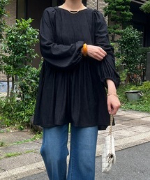 un dix cors | 前後2WAYリップルギャザーチュニック(シャツ/ブラウス)