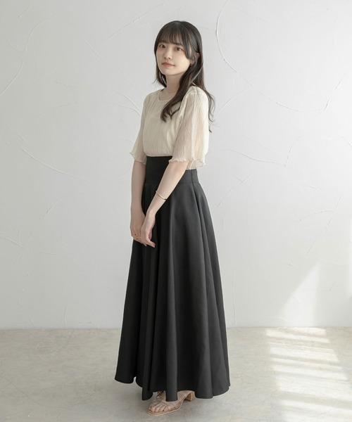 Ambre Ciel(アンブルシエル)の「キャミ付きシアートップス/【WEB/EC限定商品】(Tシャツ/カットソー・レディース・アイボリー/ピンクベージュ・FREE)」の16枚目の写真