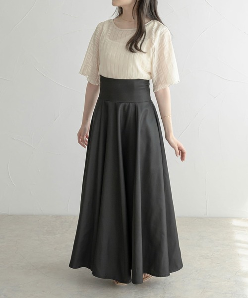 Ambre Ciel(アンブルシエル)の「キャミ付きシアートップス/【WEB/EC限定商品】(Tシャツ/カットソー・レディース・アイボリー/ピンクベージュ・FREE)」の15枚目の写真