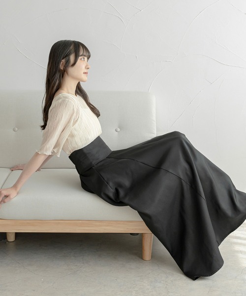 Ambre Ciel(アンブルシエル)の「キャミ付きシアートップス/【WEB/EC限定商品】(Tシャツ/カットソー・レディース・アイボリー/ピンクベージュ・FREE)」の17枚目の写真