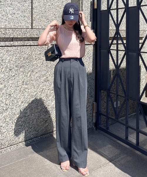 Ambre Ciel(アンブルシエル)の「キャミ付きシアートップス/【WEB/EC限定商品】(Tシャツ/カットソー・レディース・アイボリー/ピンクベージュ・FREE)」の19枚目の写真