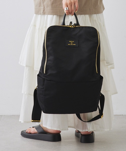 PUAL CE CIN（ピュアルセシン）の「【2023AW】ナイロンシンプルリュック（バックパック/リュック・レディース・ブラック・FREE）」の3枚目の写真