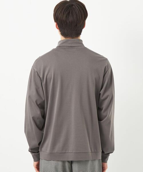 green label relaxing（グリーンレーベルリラクシング）の「L/A ポンチ タートルネック カットソー（Tシャツ/カットソー・メンズ・グレー/ブラック/ホワイト・S/M/L/XL）」の7枚目の写真