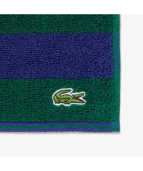 LACOSTE（ラコステ）の「ビッグボーダータオルハンカチ（ハンカチ/ハンドタオル・レディース・ライトブルー/グレー/レッド/グリーン/ベージュ・FREE）」の8枚目の写真