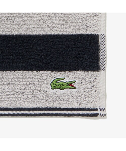 LACOSTE（ラコステ）の「ビッグボーダータオルハンカチ（ハンカチ/ハンドタオル・レディース・ライトブルー/グレー/レッド/グリーン/ベージュ・FREE）」の9枚目の写真