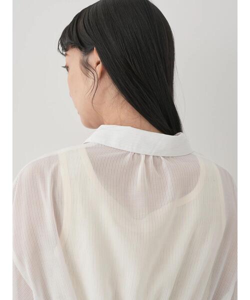 earth music&ecology(アースミュージックアンドエコロジー)の「ワンポイント刺繍ロングシャツ(チュニック・レディース・ホワイト/ブルー系その他4/ブラック系その他2・FREE)」の17枚目の写真