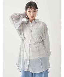 earth music&ecology | ワンポイント刺繍ロングシャツ(チュニック)