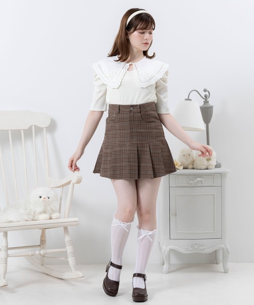 DearMyLoveRose(ディアマイラブローズ)の「ワイドプリーツミニスカート(スカート・レディース・ブラック/レッド/ブラウン・SMALL/MEDIUM/LARGE/X-LARGE/XX-LARGE)」の13枚目の写真