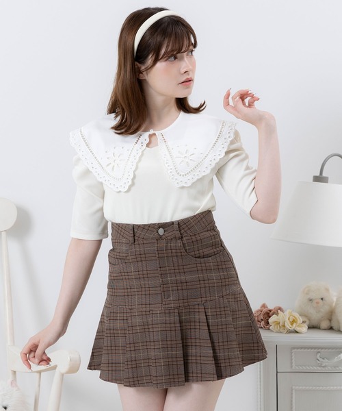 DearMyLoveRose(ディアマイラブローズ)の「ワイドプリーツミニスカート(スカート・レディース・ブラック/レッド/ブラウン・SMALL/MEDIUM/LARGE/X-LARGE/XX-LARGE)」の15枚目の写真
