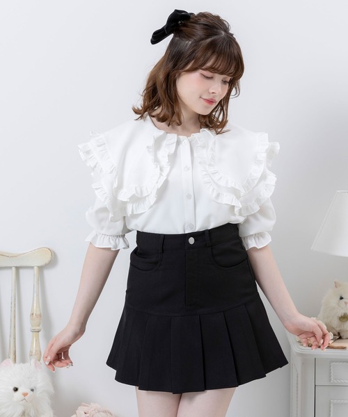 DearMyLoveRose(ディアマイラブローズ)の「ワイドプリーツミニスカート(スカート・レディース・ブラック/レッド/ブラウン・SMALL/MEDIUM/LARGE/X-LARGE/XX-LARGE)」の16枚目の写真